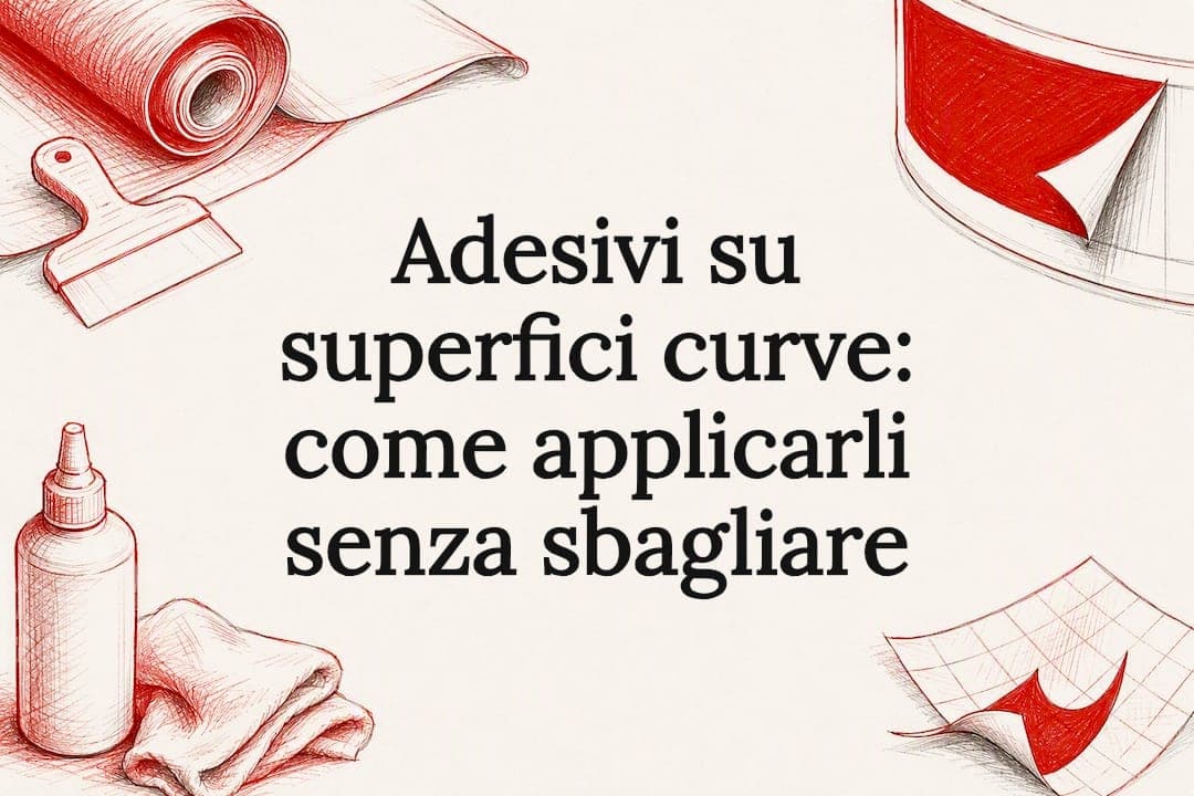 Adesivi su superfici curve: come applicarli senza sbagliare